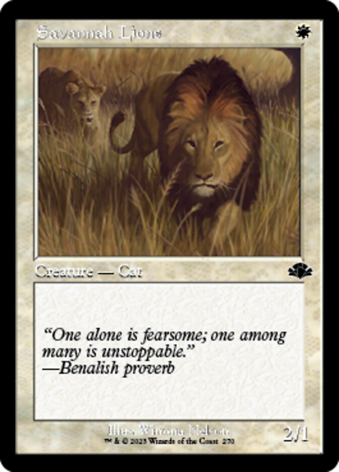 Savannah Lions (OLD-FRAME BONUS SHEET)