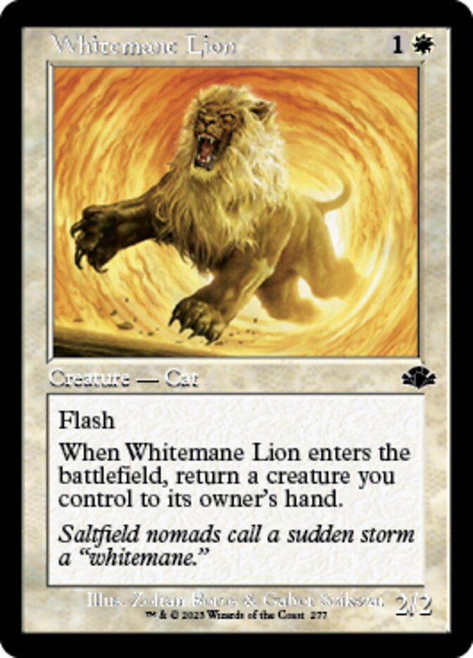 Whitemane Lion (OLD-FRAME BONUS SHEET)