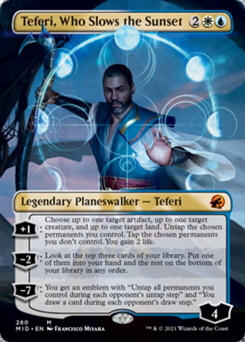 Teferi, Who Slows the Sunset (BORDERLESS PLANESWALKERS)