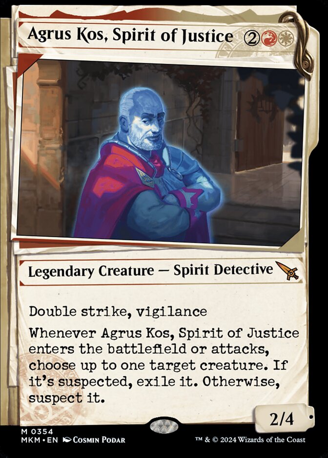 Agrus Kos, Spirit of Justice #354 (DOSSIER SHOWCASE)