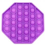 Игрушка-антистресс Pop It Восьмиугольник (фиолетовый)